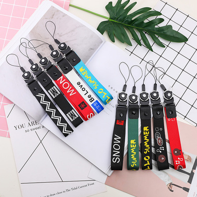 厂家现货手机挂绳卡通图案短款男女通用款手机链多用途挂绳批发