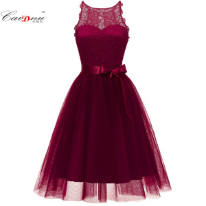 round neck bridesmaid lace retro pendulum women dress