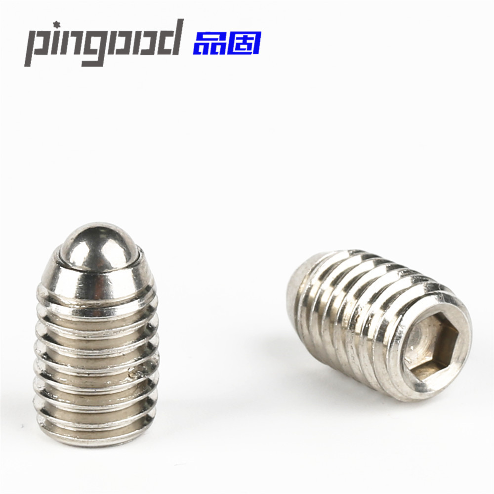 五金加工厂定制不锈钢玻珠螺丝 波仔定位珠球头柱塞M3*6/8/10