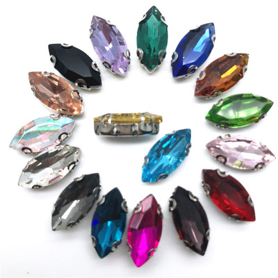 Manufactor Direct selling Horse eye Claws drilling Glass Sew Claws drilling diy Wedding dress Clothes & Accessories shoes Jewelry parts