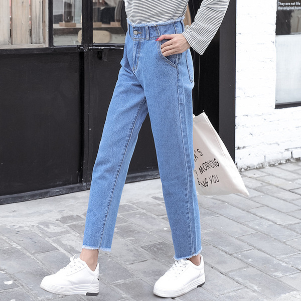 Nine points jeans female summer Korean version fashion trend