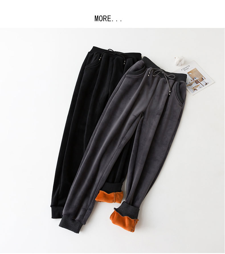 金丝绒哈伦裤_21