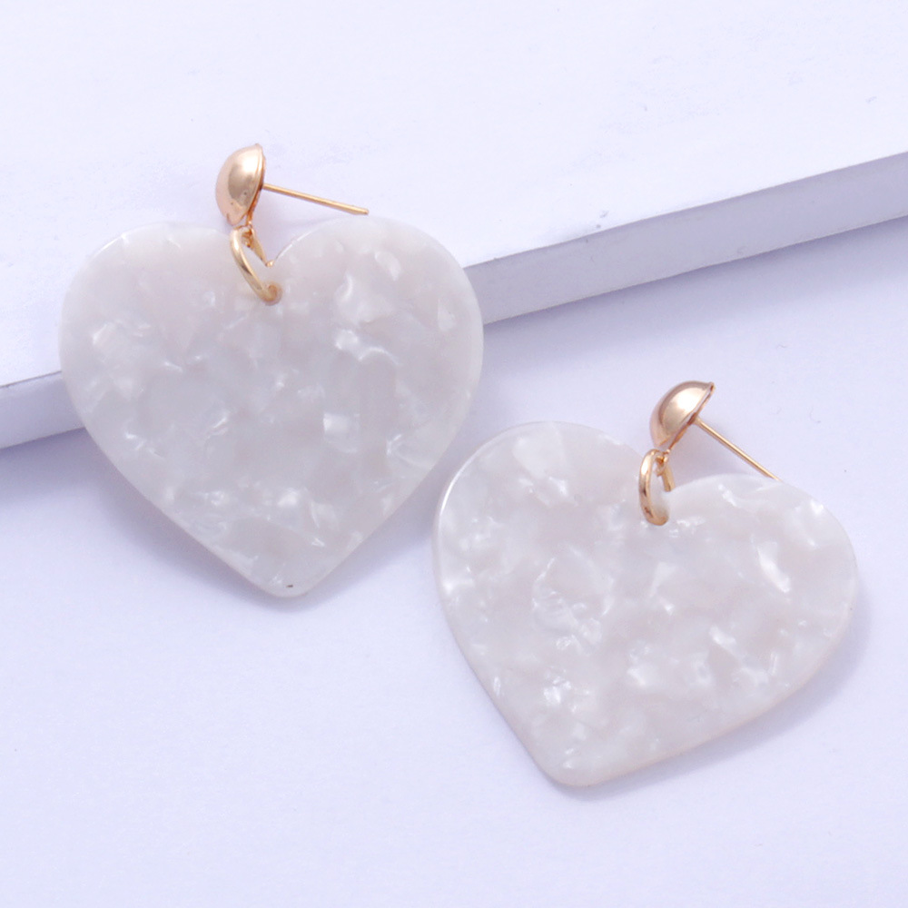 Fashion Heart-shaped Acrylic Earrings display picture 2