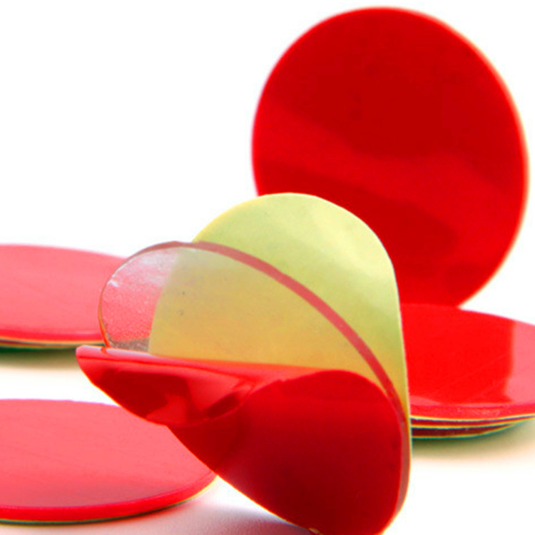 热销压克力透明胶片强力无痕汽车胶贴红膜水洗可移双面胶垫