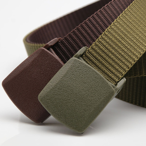 New canvas belt plastic buckle hypoallergenic nylon quick-drying belt lightweight outdoor sports and leisure unisex