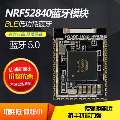 NRF52840藍牙模塊BLE5.0低功耗mesh組網智能語音串口UART陶瓷天線