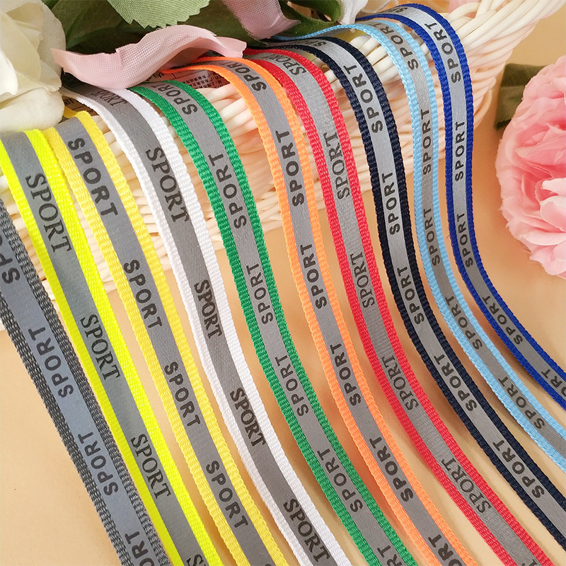 新款反光条印花印字提花织带 彩色校服环卫服包边带 家纺服装辅料