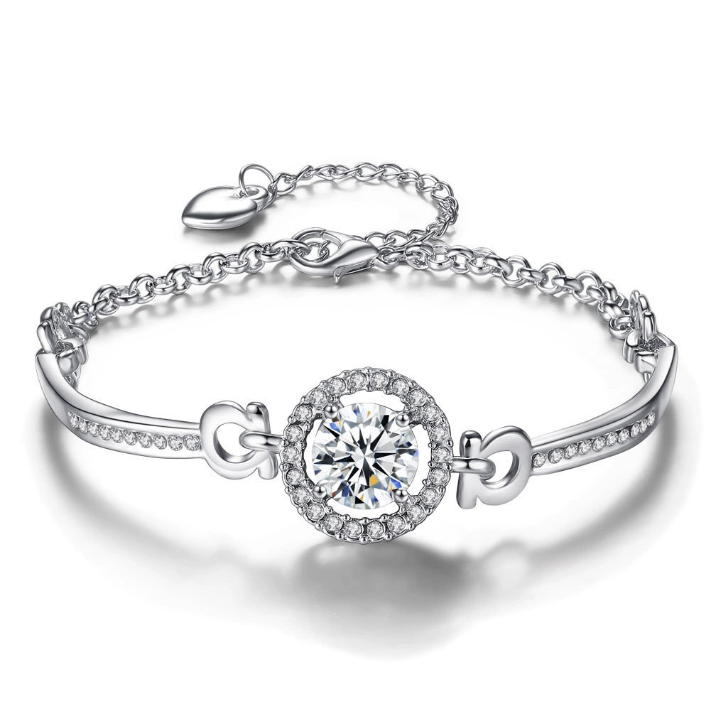 Accessory, fashionable zirconium, bracelet, simple and elegant design, Birthday gift
