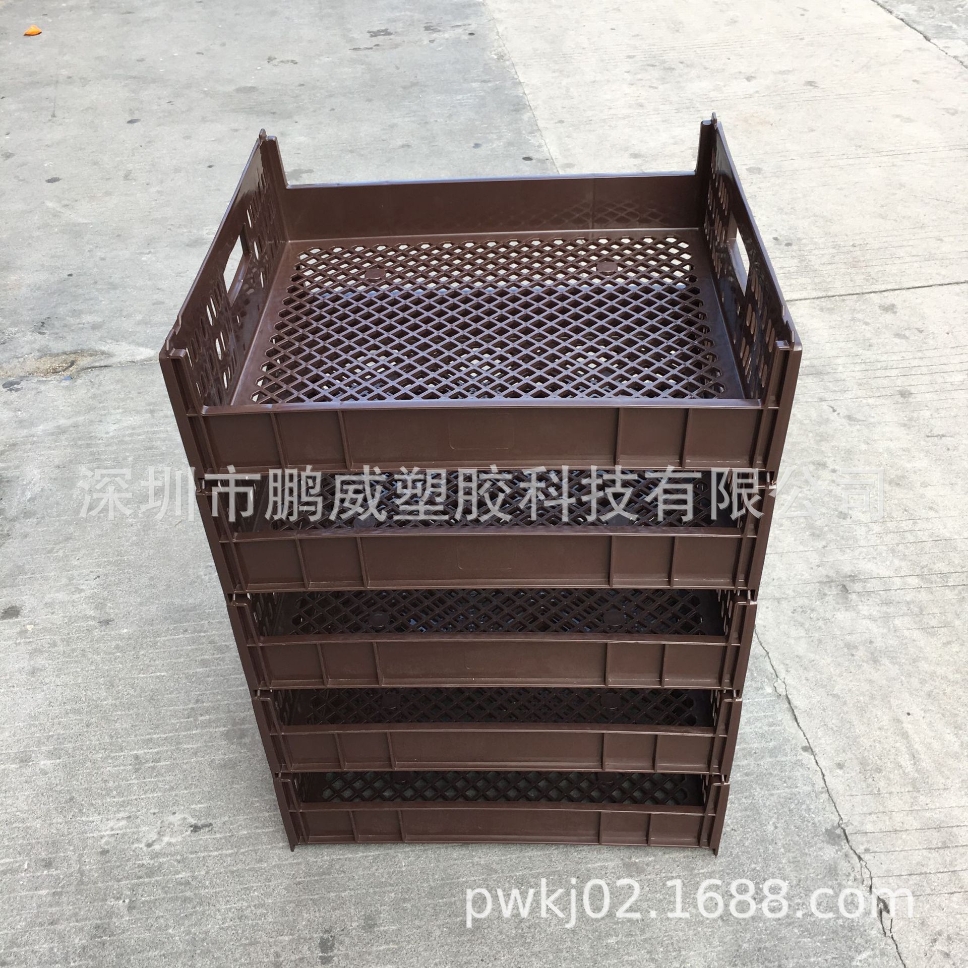 错位堆叠面包筐食品级冷冻生鲜盘甜点架子塑胶面包架成色印刷LOGO