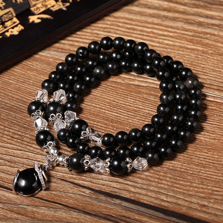 Rainbow natural water, crystal bracelet, fashionable accessory, 6mm