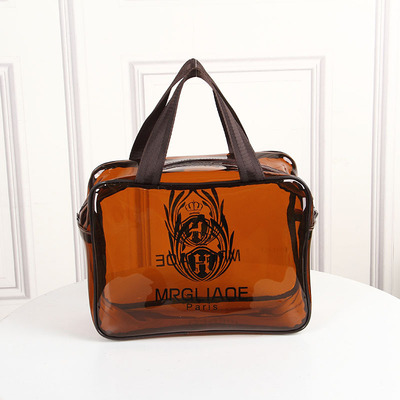 透明PVC朔料防水洗漱包男女健身游泳洗澡大容量化妆包|ms