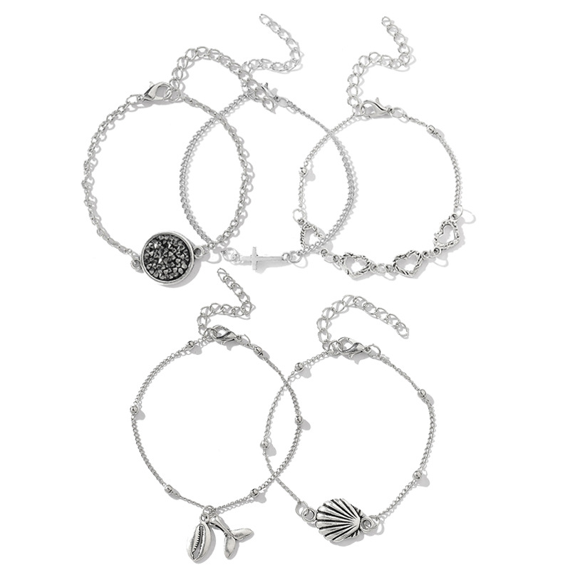 Bracelets Multi-éléments À Cinq Éléments En Queue De Poisson Conque À La Mode display picture 5