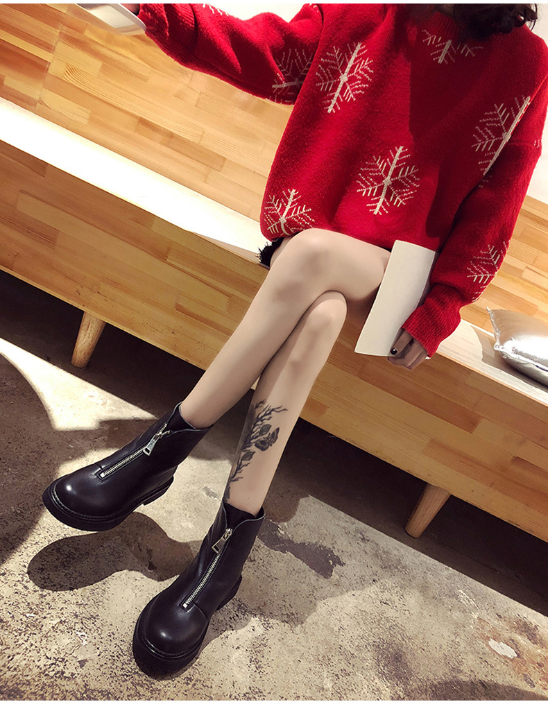 Bottes femme DAFEIOU     en En cuir - Ref 3354753 Image 12