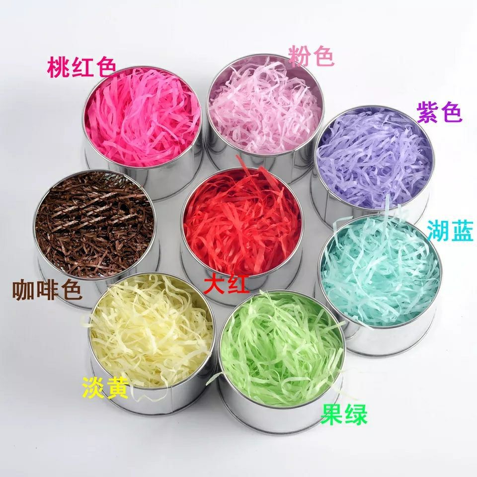 现货生产拉菲草丝彩色拉菲草绳 无尘多色可选礼品盒填充拉菲草