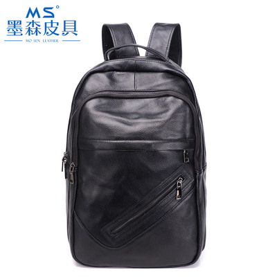 2020新款学生双肩背包头层牛皮户外休闲背包旅游背包大容量电脑包