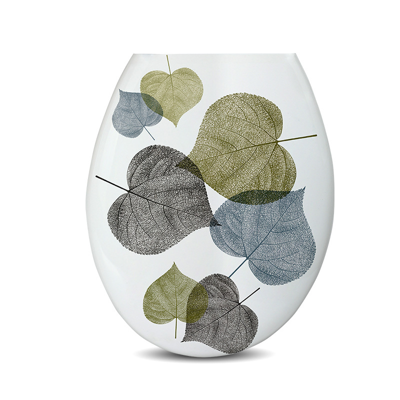 Impreso engrosado PP Universal en forma de U cubierta de inodoro de plástico asiento de inodoro de estilo europeo cubierta de la Junta de inodoro accesorios de tocador