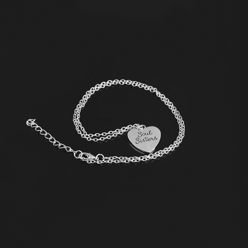 Mode Amour Lettres Soul Sisters Collier Belle Sœur Personnalité Clavicule Chaîne Collier Nihaojewelry Gros display picture 5