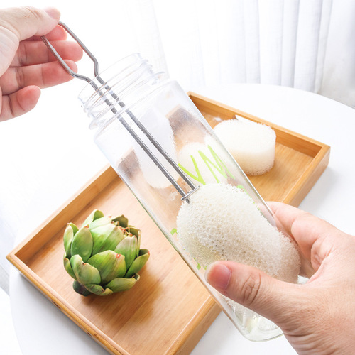 Replaceable long-handled cup brush kitchen glass bottle brush cleaning water cup tea cup brush washing cup brush