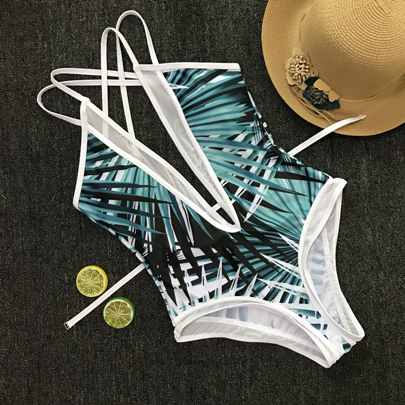 Leaf Pattern Swimsuit