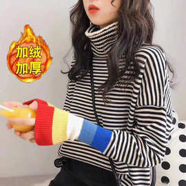 高领毛衣女套头加厚宽松韩版学生2018新款秋冬针织打底衫可爱甜美