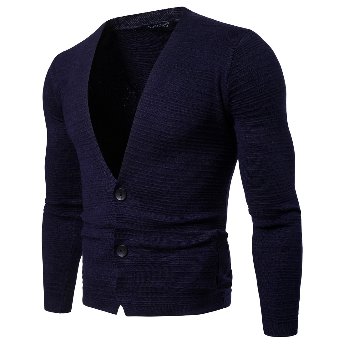 Autumn New Young Men Slim Knit Cardigan Sweater European And American British Style Cardigan Jacket