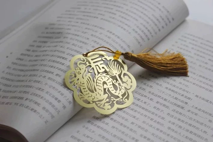 Зодиак бронза Лю Су Книга Викки Пес, Крыса, Тигр, Кролик, Дракон, Змея, Овца Подарочная закладка