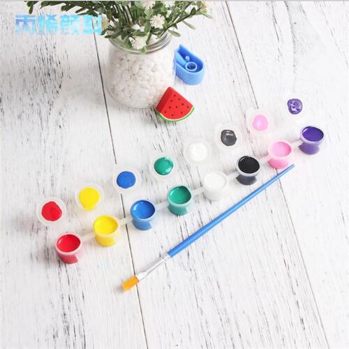 Manufacturer's 8-color 12-color one-piece acrylic art paint children's diy enamel ceramic plaster mask graffiti
