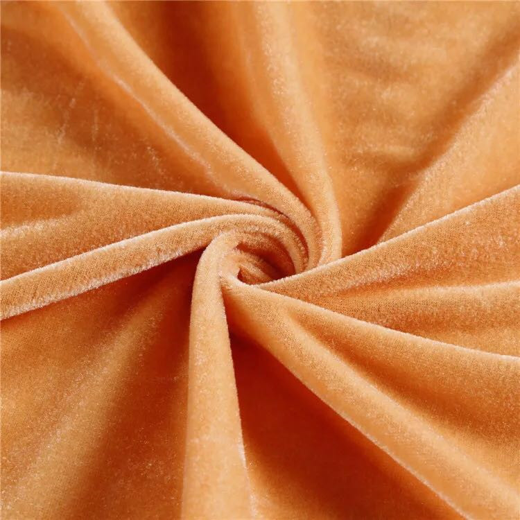 现货韩国绒 弹力金丝绒丽丝绒 不倒绒针织面料 服装布料 有弹绒布