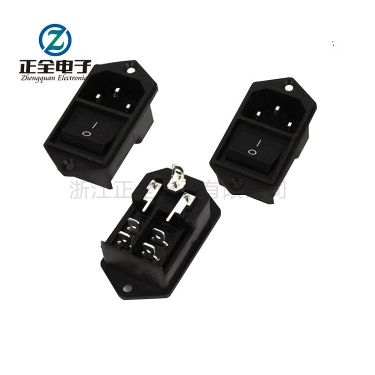 厂家供应AC电源插座AC-008关插座二合一16A带开关电源母座
