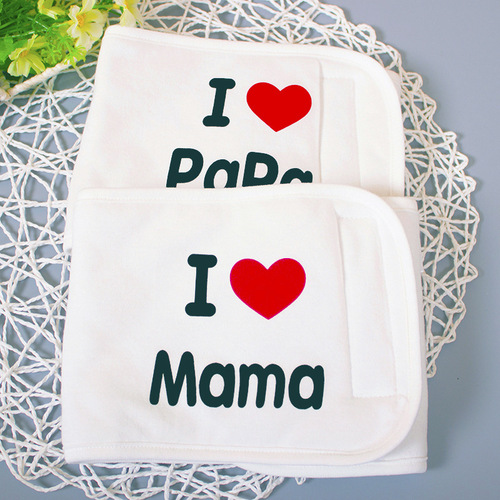 Two-pack infant cotton wool belly wrap, newborn baby belly protector for all seasons, ipapa&mama Velcro belly wrap