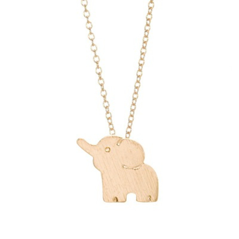 Hot Sale Cute Elephant Necklace Eco Alloy Electroplated Gold Necklace Clavicle Chain Wholesale display picture 17