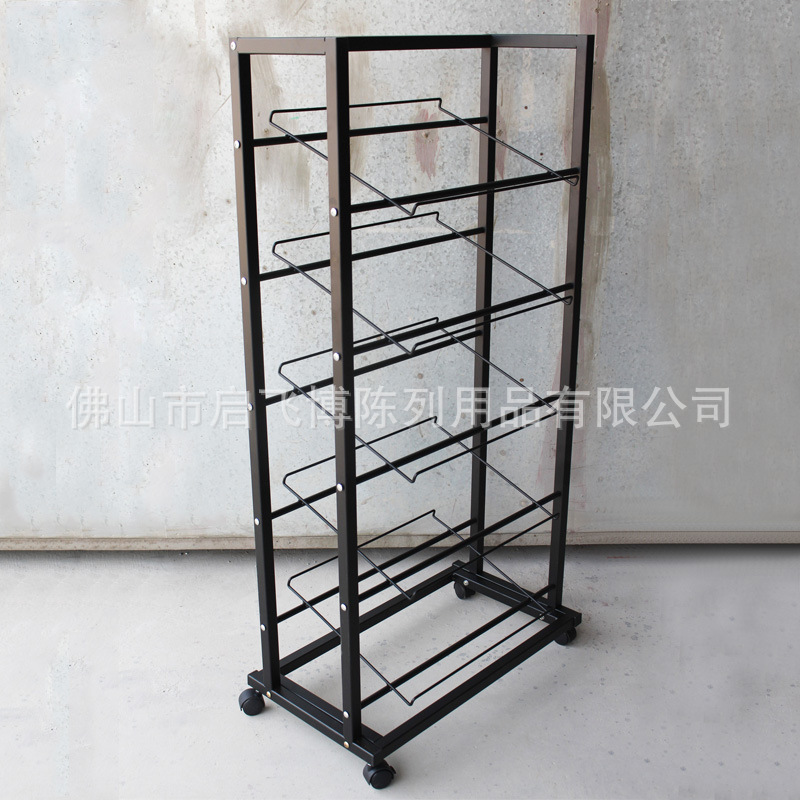 厂家生产孔板架 铁板落地洞板货架 橙色小孔板展示架定制批发