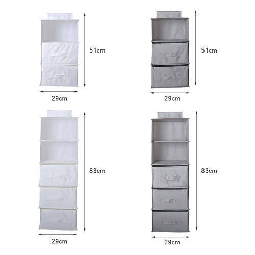 Washable Oxford cloth multi-layer storage hanging bag wardrobe clothes underwear socks bag storage fabric hanging rack