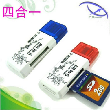 Оптовая продажа многофункциональный картридер большой бриллиант четыре в одном 2.0 карты прямого чтения SD MS TF M2