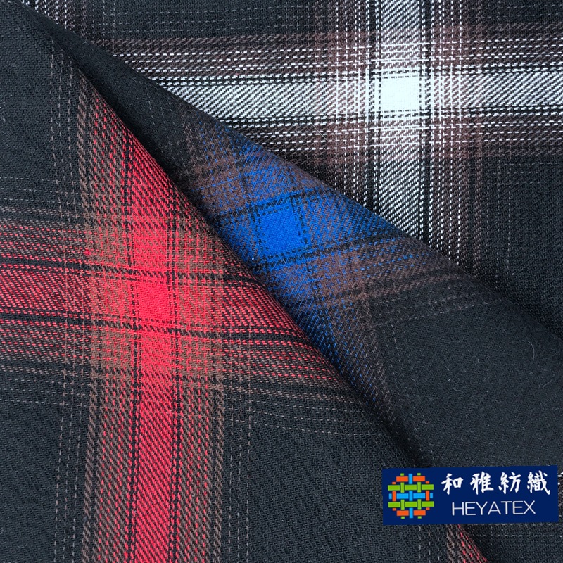 纯棉磨毛色织大格子 经典网销热款休闲男女衬衫斜纹面料现货H4553