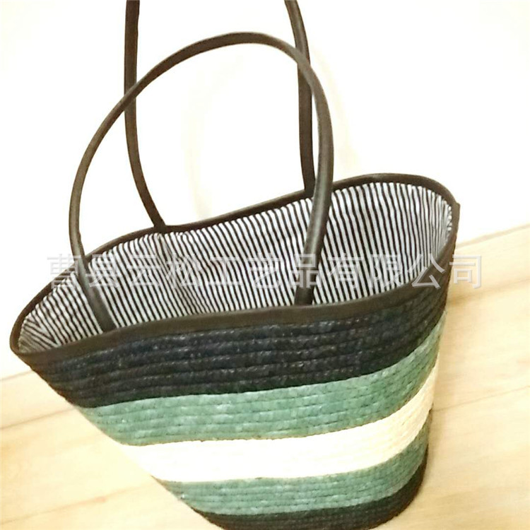 草包编织 彩色 2018新款草编篮子包编制彩色大包花朵沙滩女包