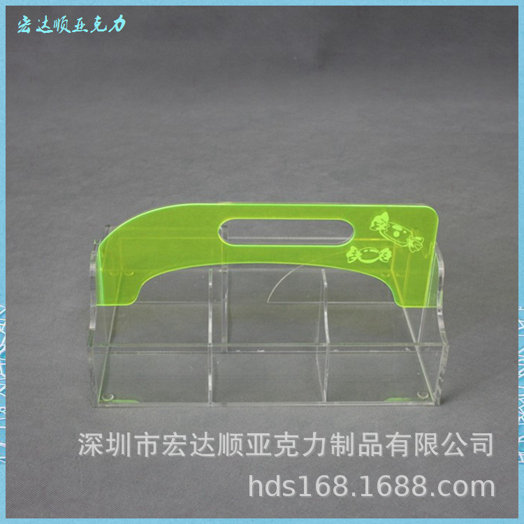 厂家订做 透明亚克力化妆品收纳盒制作 有机玻璃桌面收纳盒定制