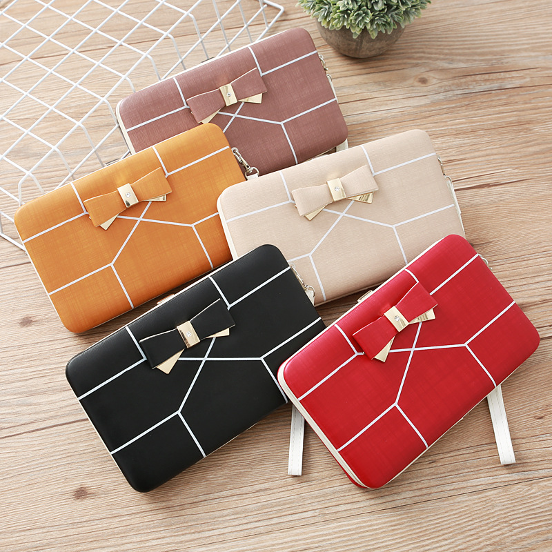 Korean Stripe Printing Bow Wallet display picture 1