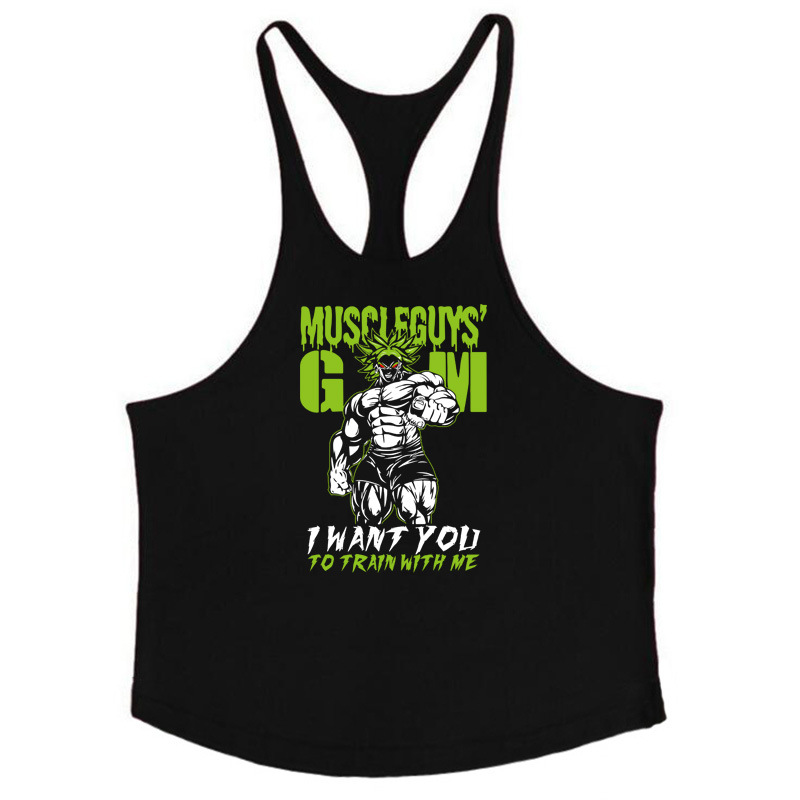 Men's Vest, European Size, Bestselling Stretch Pure Cotton Sports Vest, Bodybuilding and Fitness Base Layer, Racerback