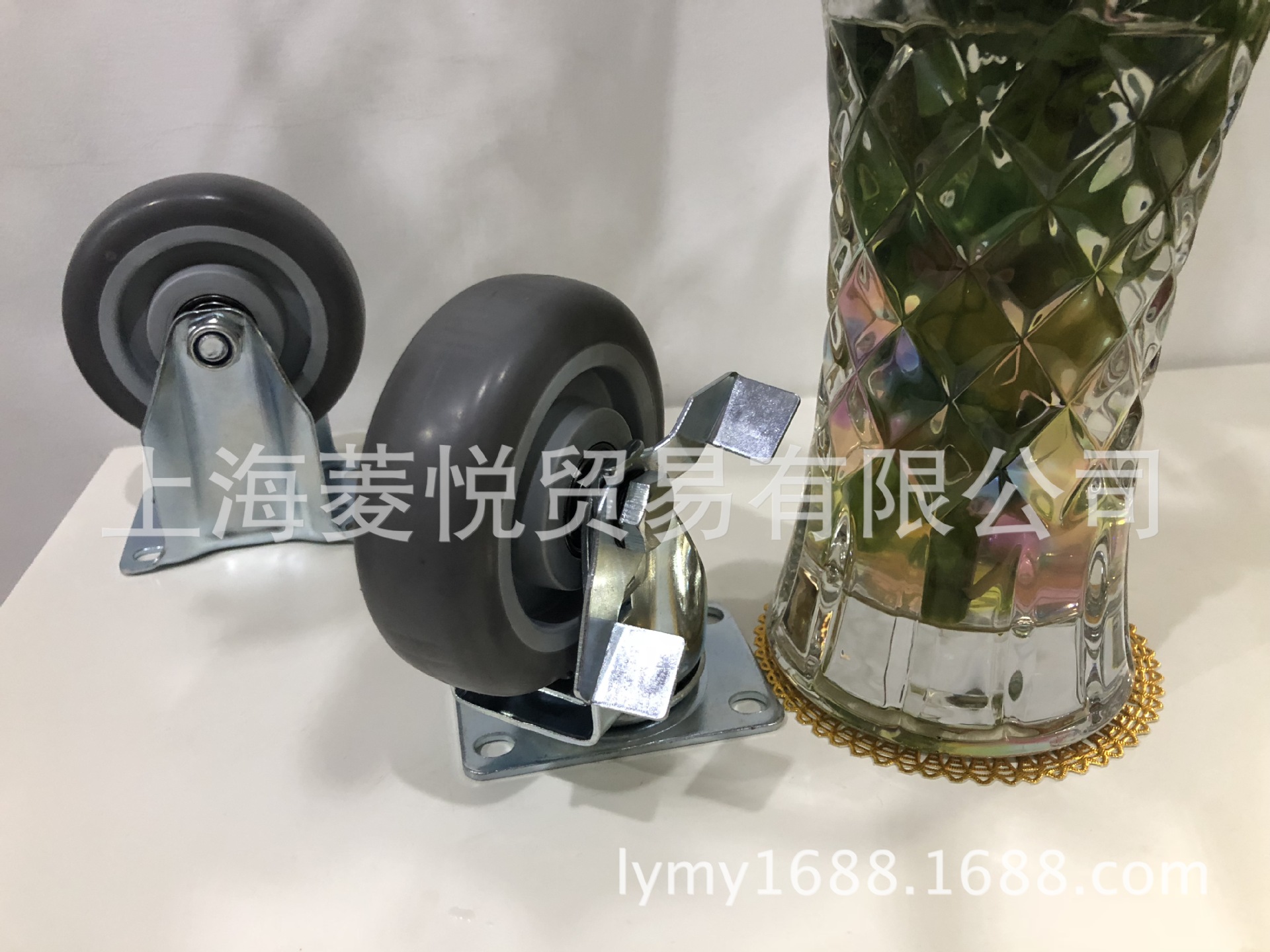 供应优质工业脚轮 轻型脚轮 热塑橡胶脚轮 3寸 4寸 5寸边刹脚轮