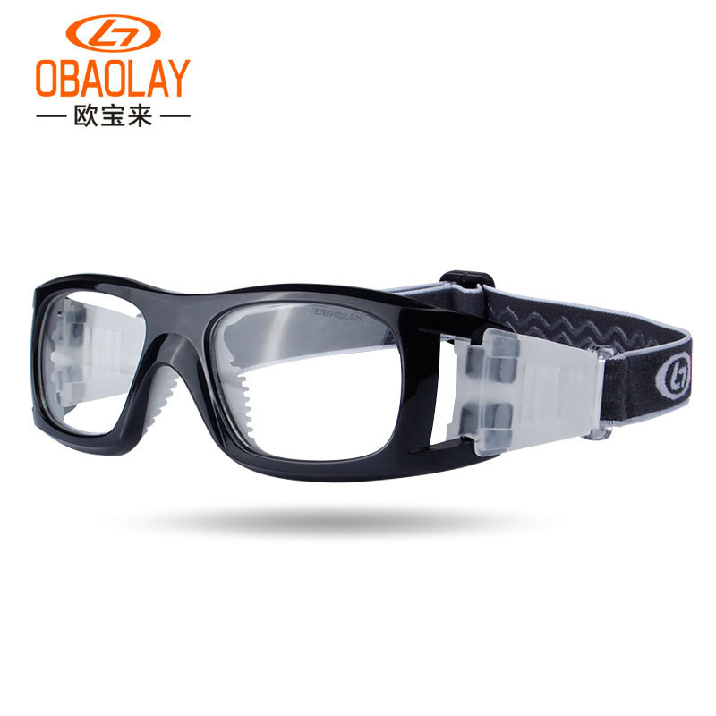 欧宝来足球羽毛球防冲击户外运动眼镜 男女近视篮球防护眼镜单支|ru