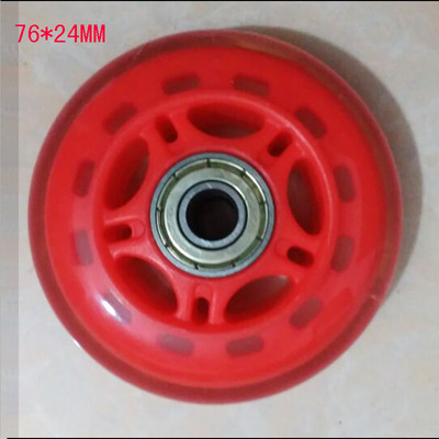 PU轮子滑冰鞋轮子静音轮子活力板手推车购物车机器配轮软橡胶材质|ms