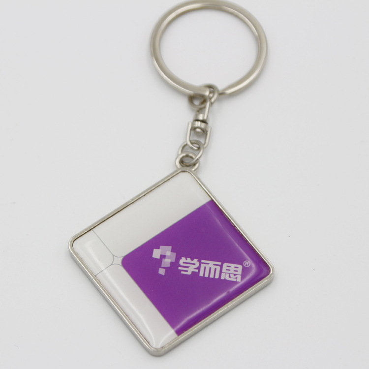 Impresión epoxi llavero publicidad regalo promocional llavero traje creativo metal colgante logotipo personalización