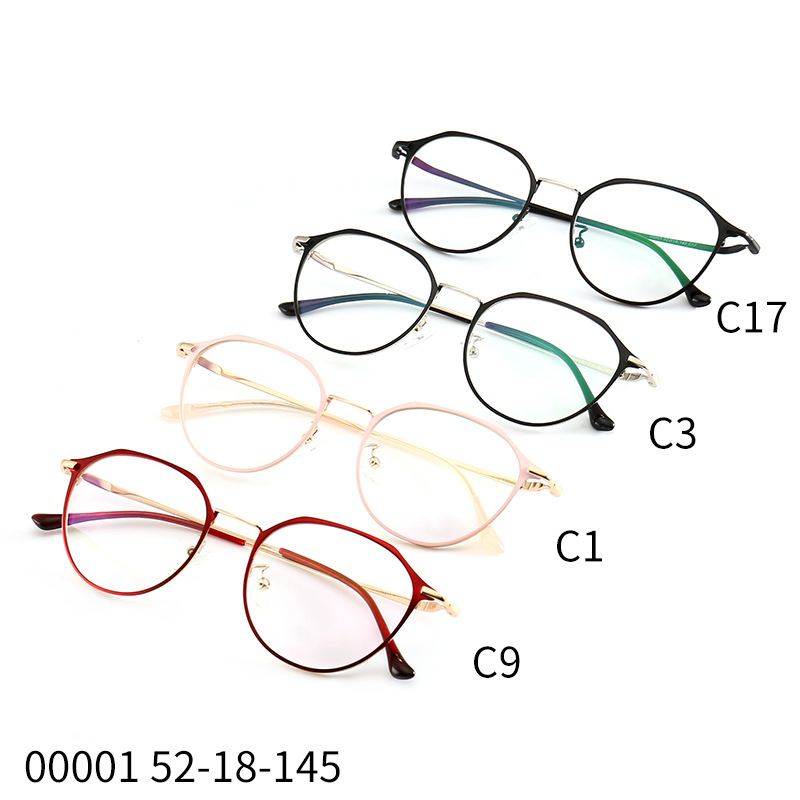 Gafas diseño de la pierna ultra-ligero retro gafas Marco de las mujeres de estilo coreano de moda artística miopía gafas marco completo de los hombres 00001