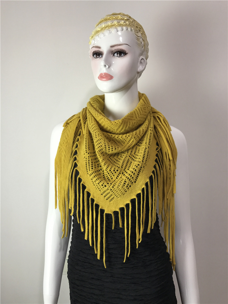 Women's Fashion Solid Color Artificial Wool Tassel Shawls display picture 49