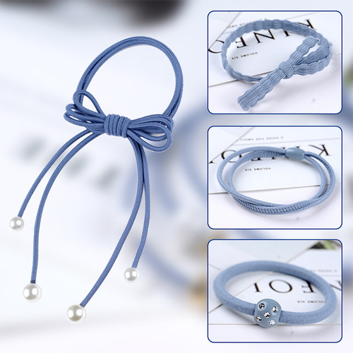 Korean fresh and fresh hair rope hair accessories for women, simple and versatile hair elastic band 12-piece set hair rope hair tie