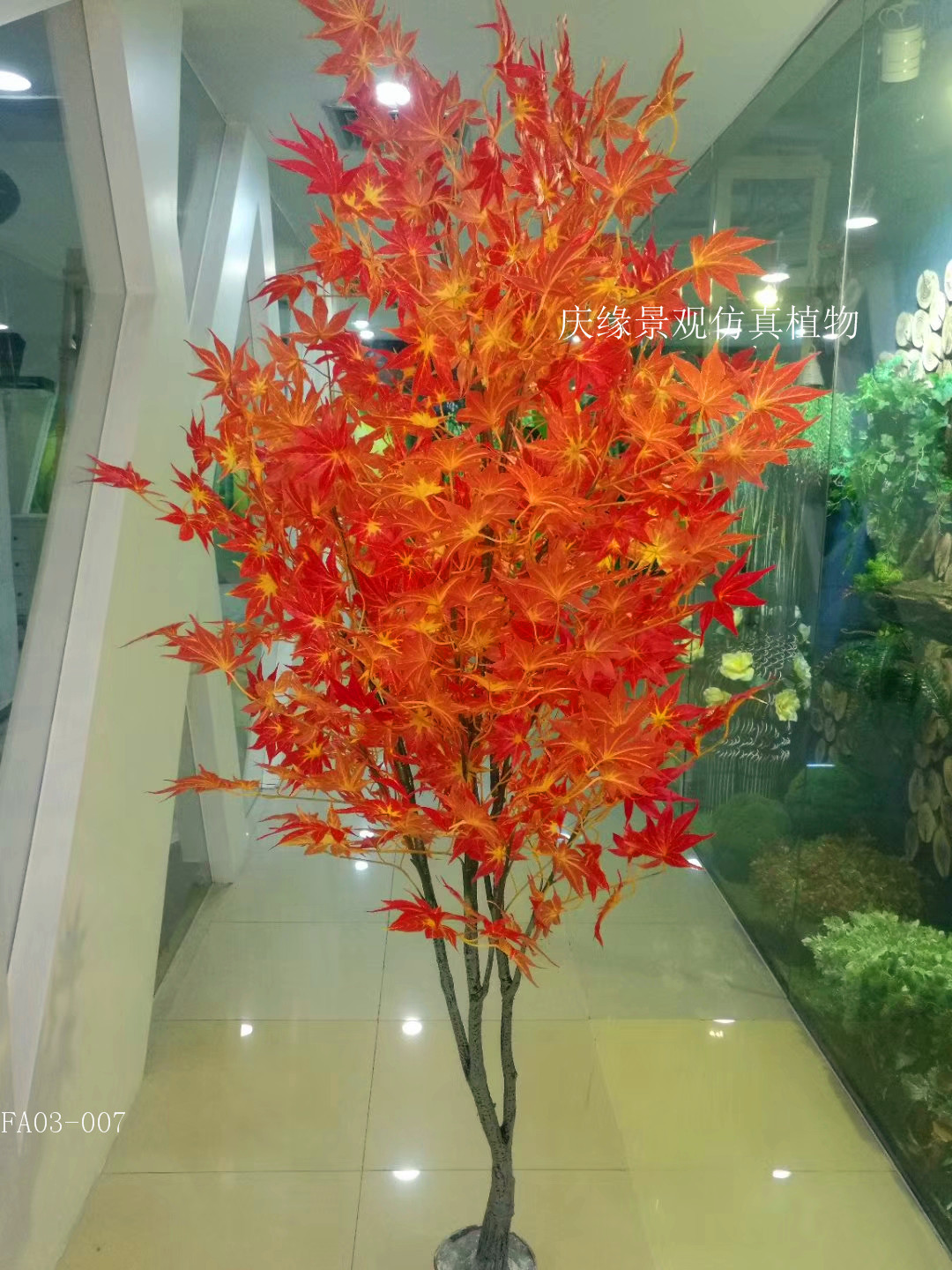 仿真茶花树 仿真枫树 仿真榕树圆叶榕树银杏树 仿真榕树客厅盆栽-阿里巴巴