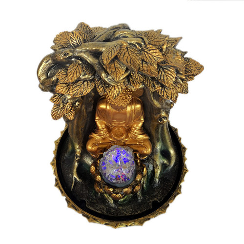 Cross-border new creative resin Buddha statue craft water feature fountain item source of production