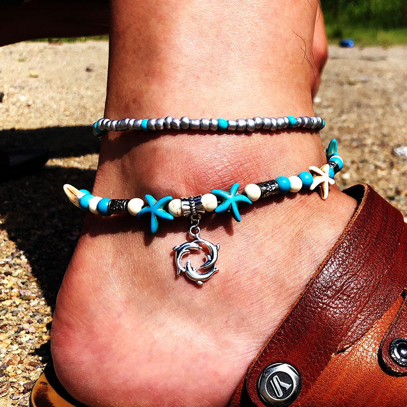 wish hot style wave yoga anklet beach ba...