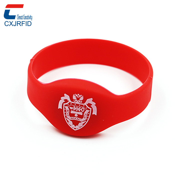 娱乐电视节目rfid进出区管理硅胶手腕带，F08芯片身份识别手环